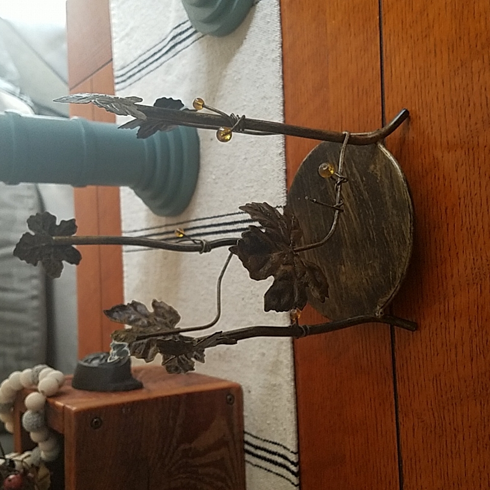Yankee Candle candle metal leaf candle holder